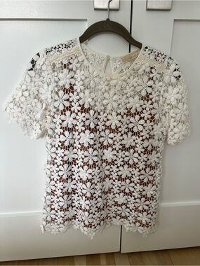 Michael Kors White Lace Top